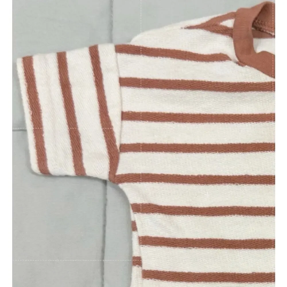 Carter's Brown Stripe T Shirt Top Textured Baby Boy 3 Months